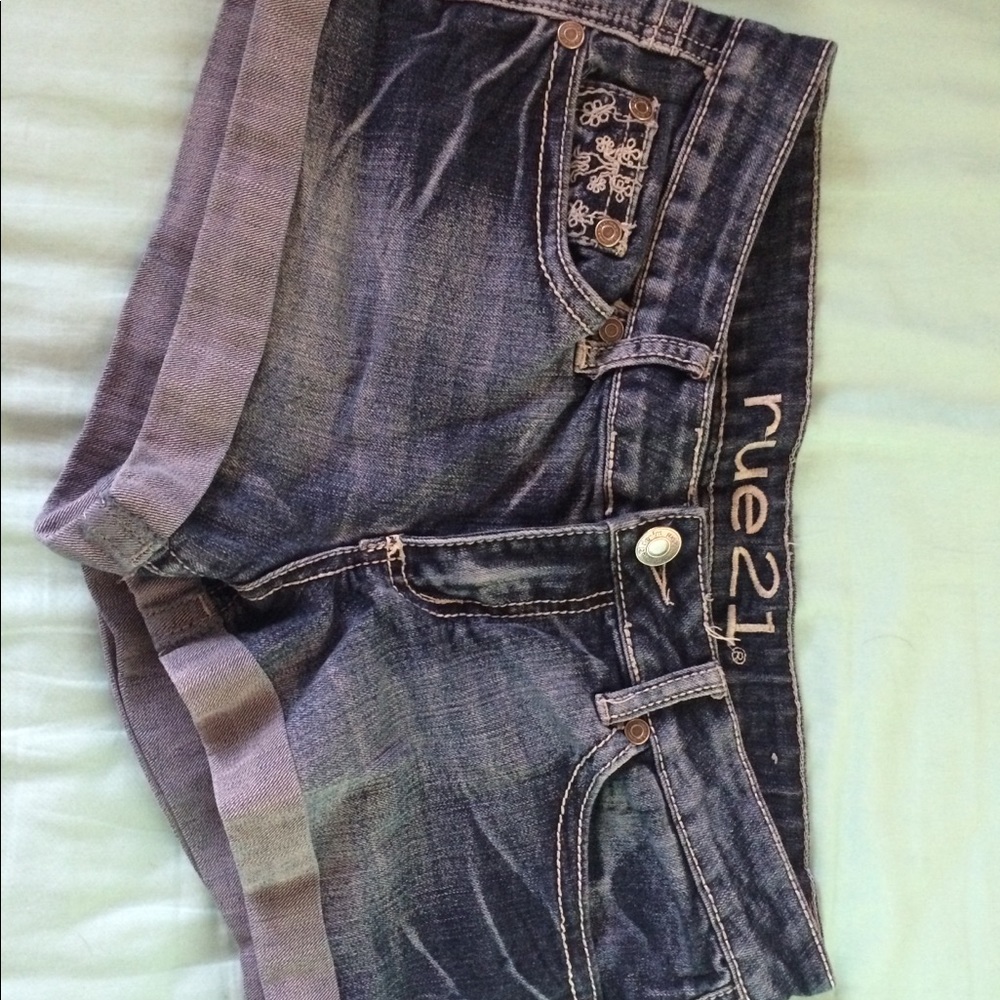 Denim short shorts